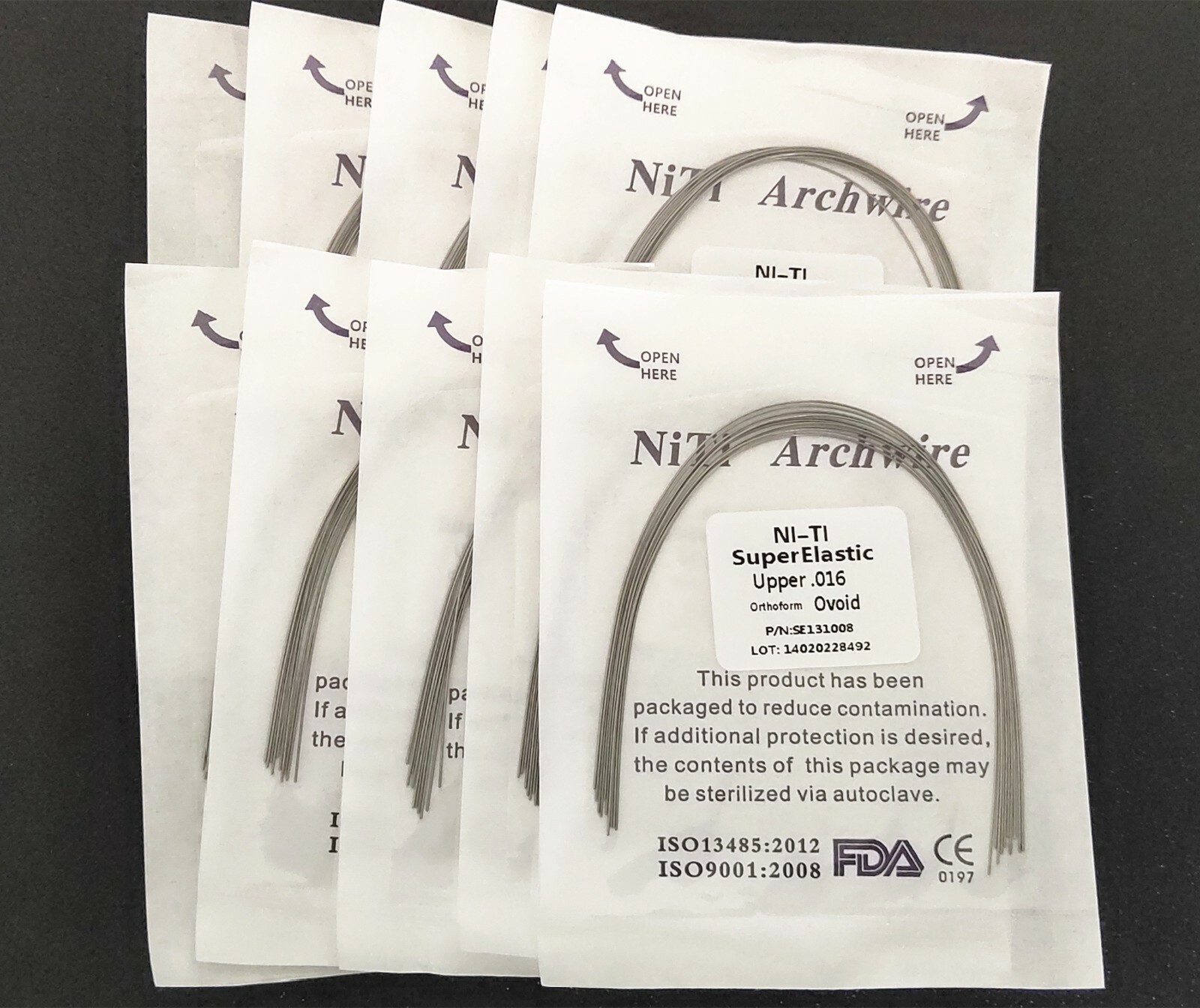 50Pieces Dental Wire Round Super Elastic Niti Arch Wires Ovoid Orthodontics Arcs