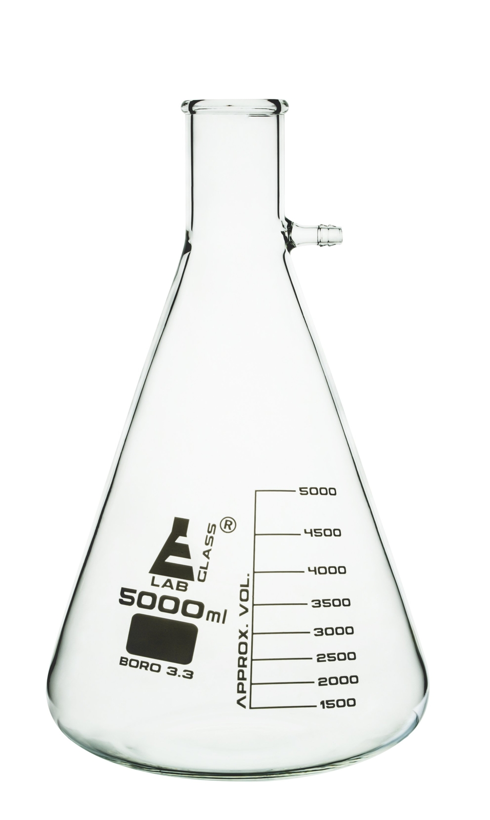 Eisco Labs 5000ml Filtering Flask – Borosilicate Glass