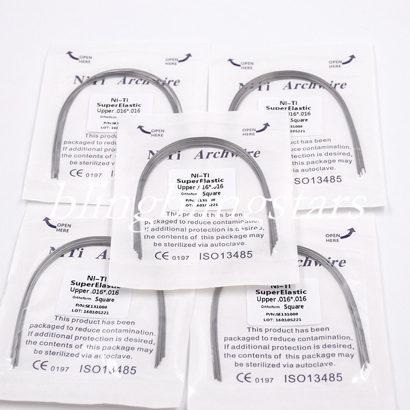 10 Pcs/Pack Orthodontic Dental Super Elastic Rectangular/Round Niti Arch Wire