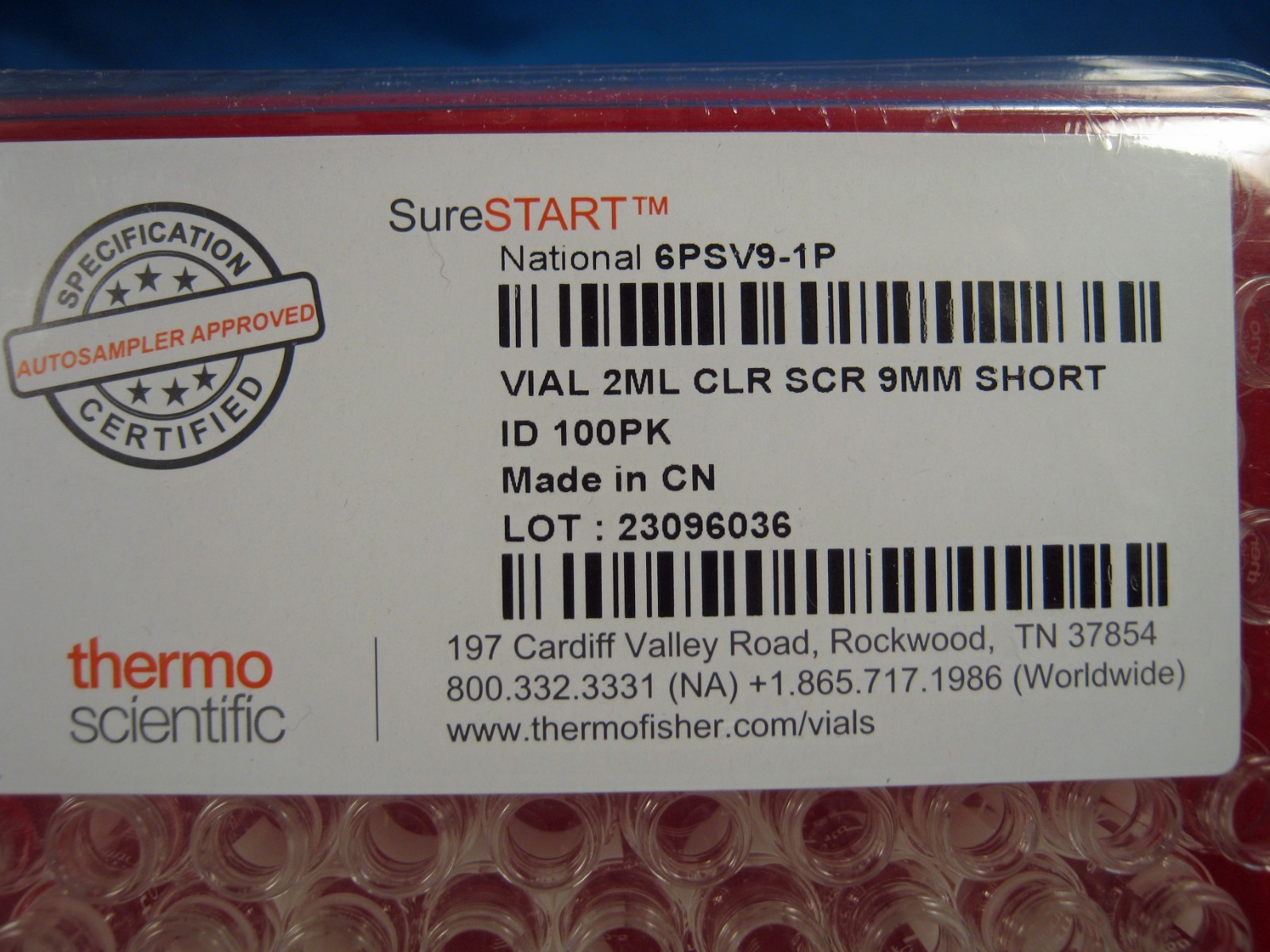 THERMO SCIENTIFIC VIALS 2ml CLR SCR 9mm VIALS X100 NEW OLD STOCK FREE SHIPPING