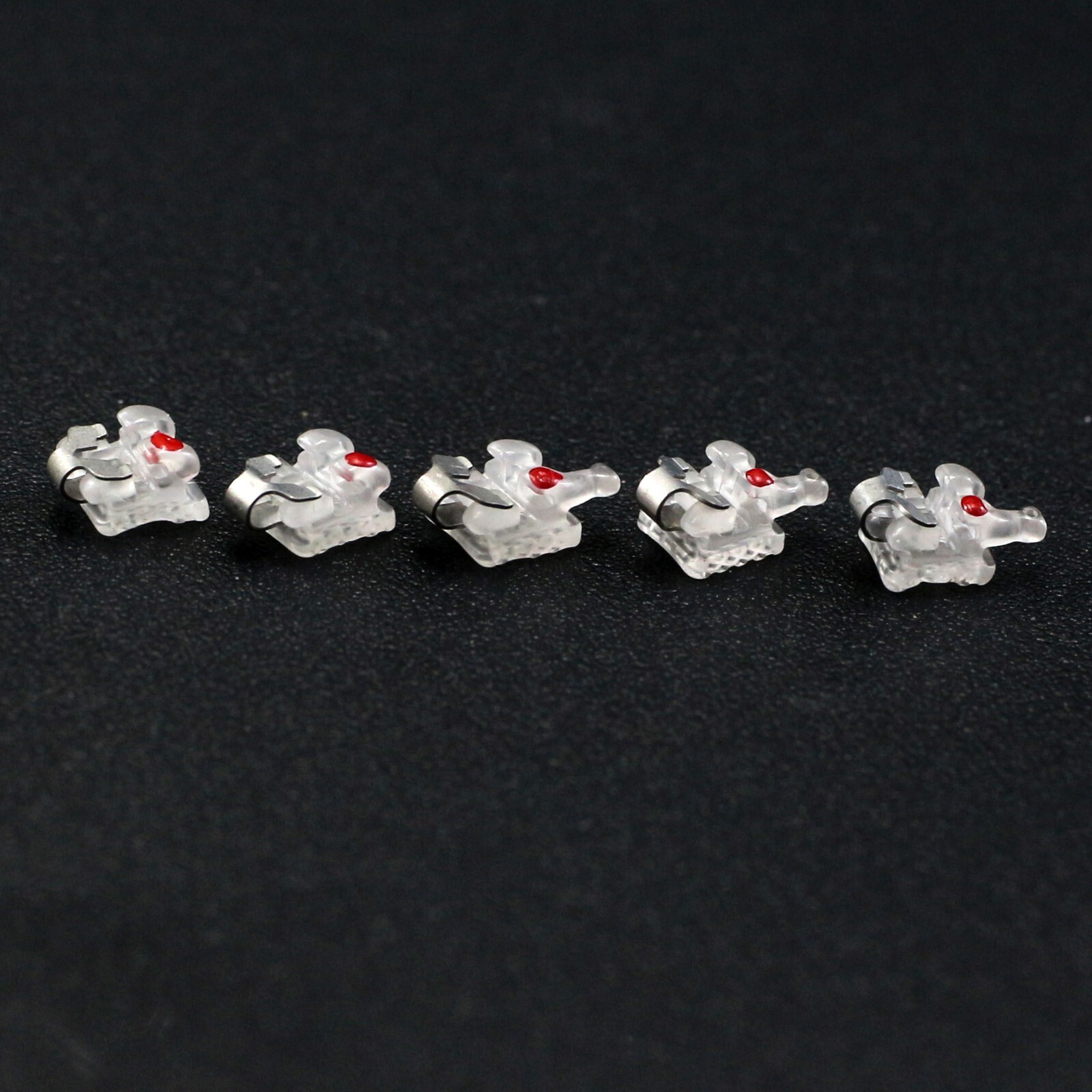 Dental Orthodontic Ceramic Brackets Self Ligating Braces Clear Sapphire Roth MBT