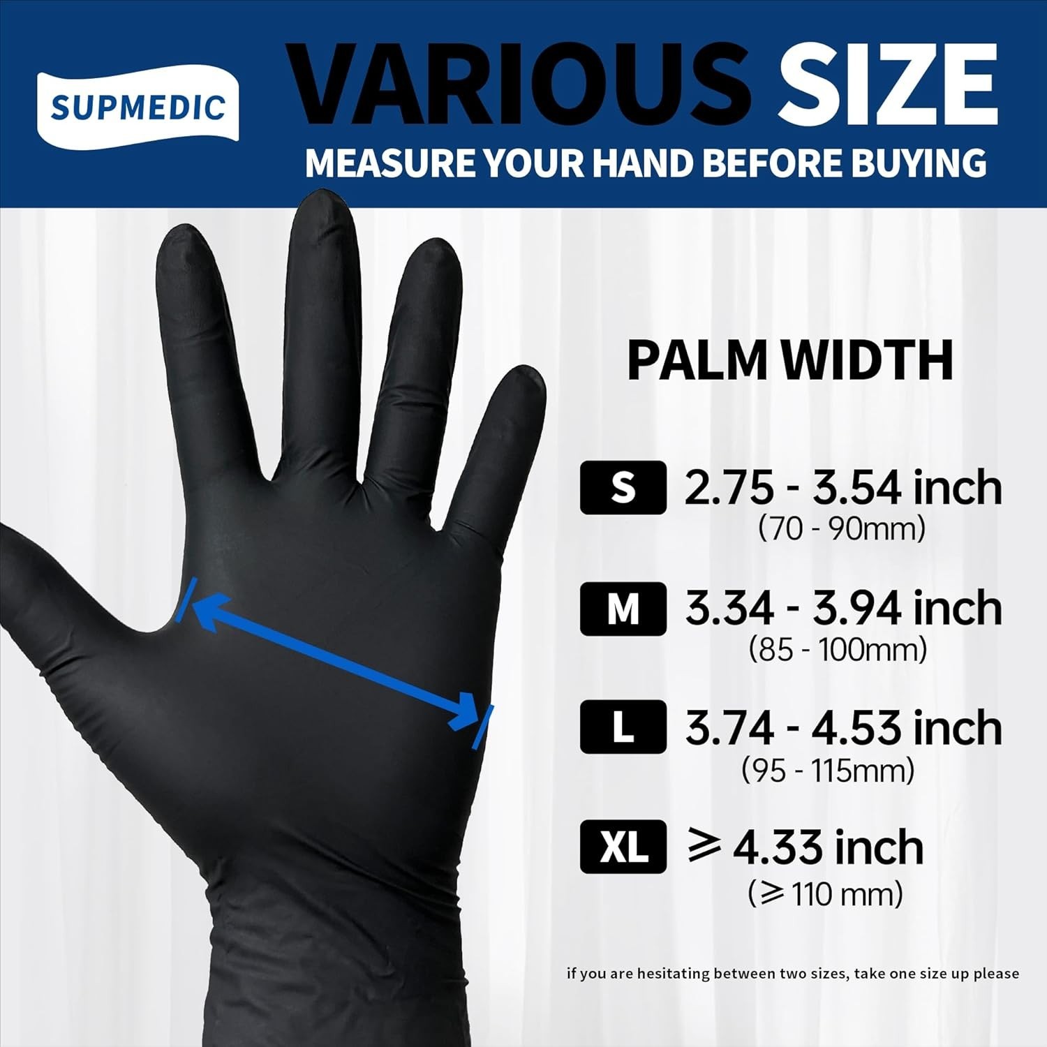 Ambidextrous Black Nitrile Gloves – 100 Pcs, Perfect for Food Prep & Medical Use