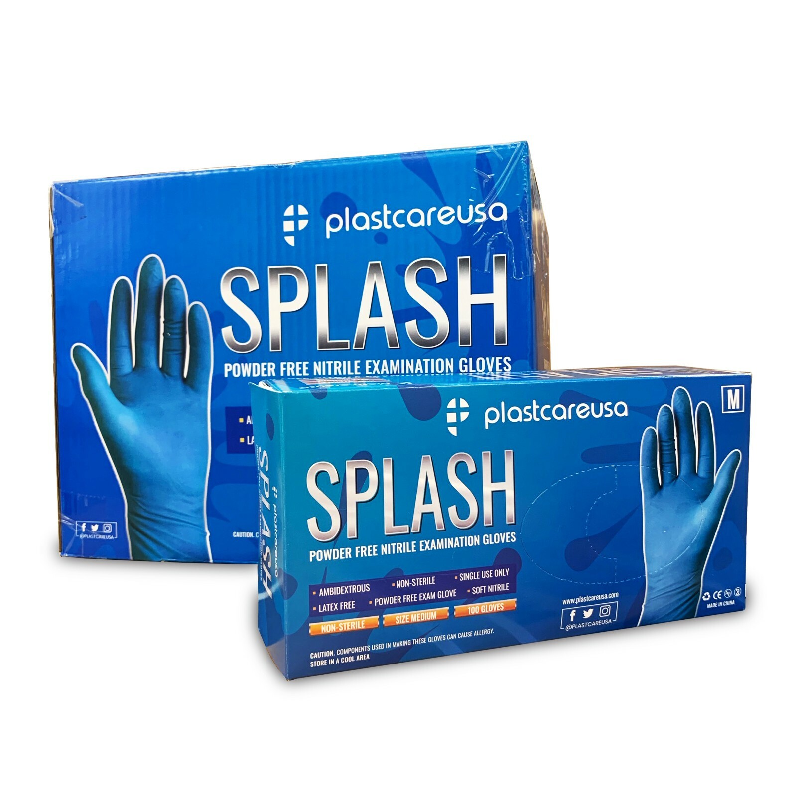 100 XS Extra Small Nitrile Exam Disposable Gloves, Latex & Powder Free, Blue