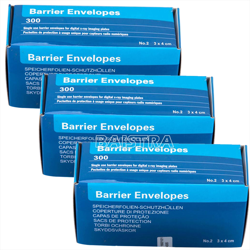 300 Pcs Size 2# Dental Digital X-Ray Barrier Envelopes For Scan X Phosphor Plate