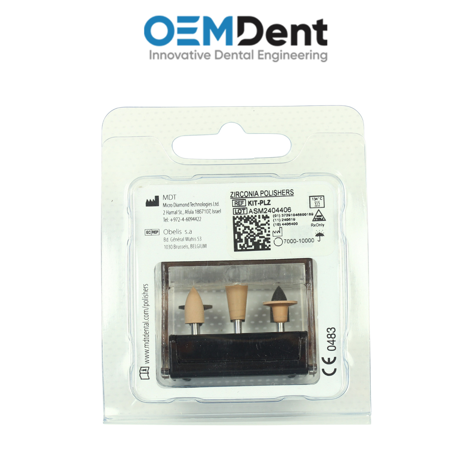 MDT Polishine PLZ Kit Zirconia Polishing System Refine Smooth Dental Restoration
