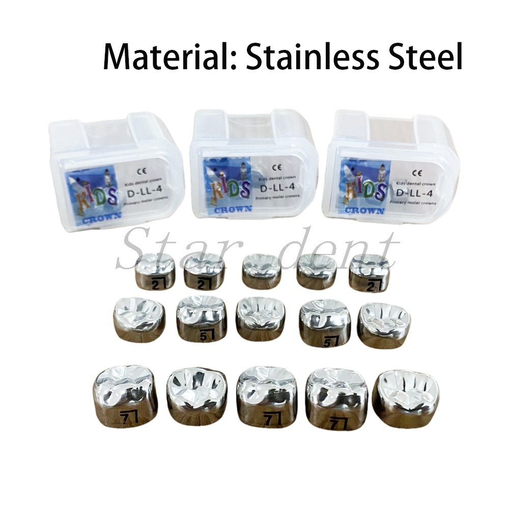 Dental Kids Primary Molar Crowns Stainless Steel Pediatric crown 48 Sizes USA
