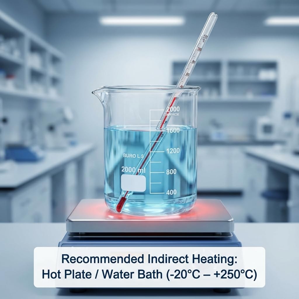 Borosilicate Glass 2000ml Beaker – Double Scale Measuring Cup for Lab Classroom