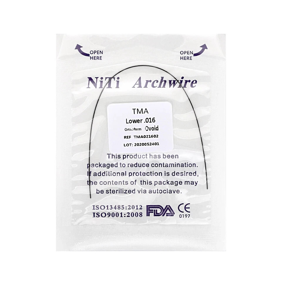 10 Packs Dental Orthodontic TMA Arch Wire Round Ovoid Round Upper/Lower 012-020