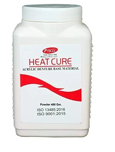 Dental HEAT CURE Acrylic Denture Base Material 400gm Powder free shipping