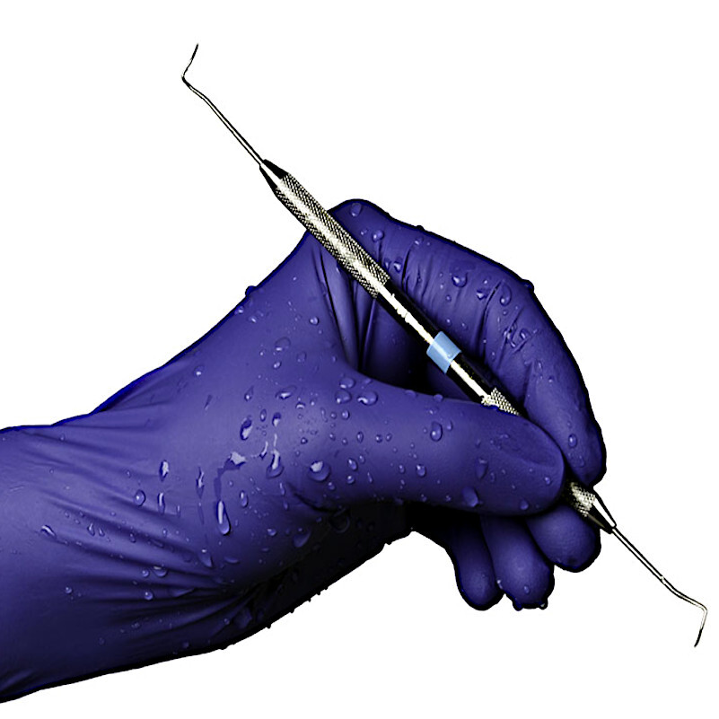 100 4m Indigo ELECTRA BLUE Nitrile Medical Exam Gloves Lat, Powder Free S M L XL