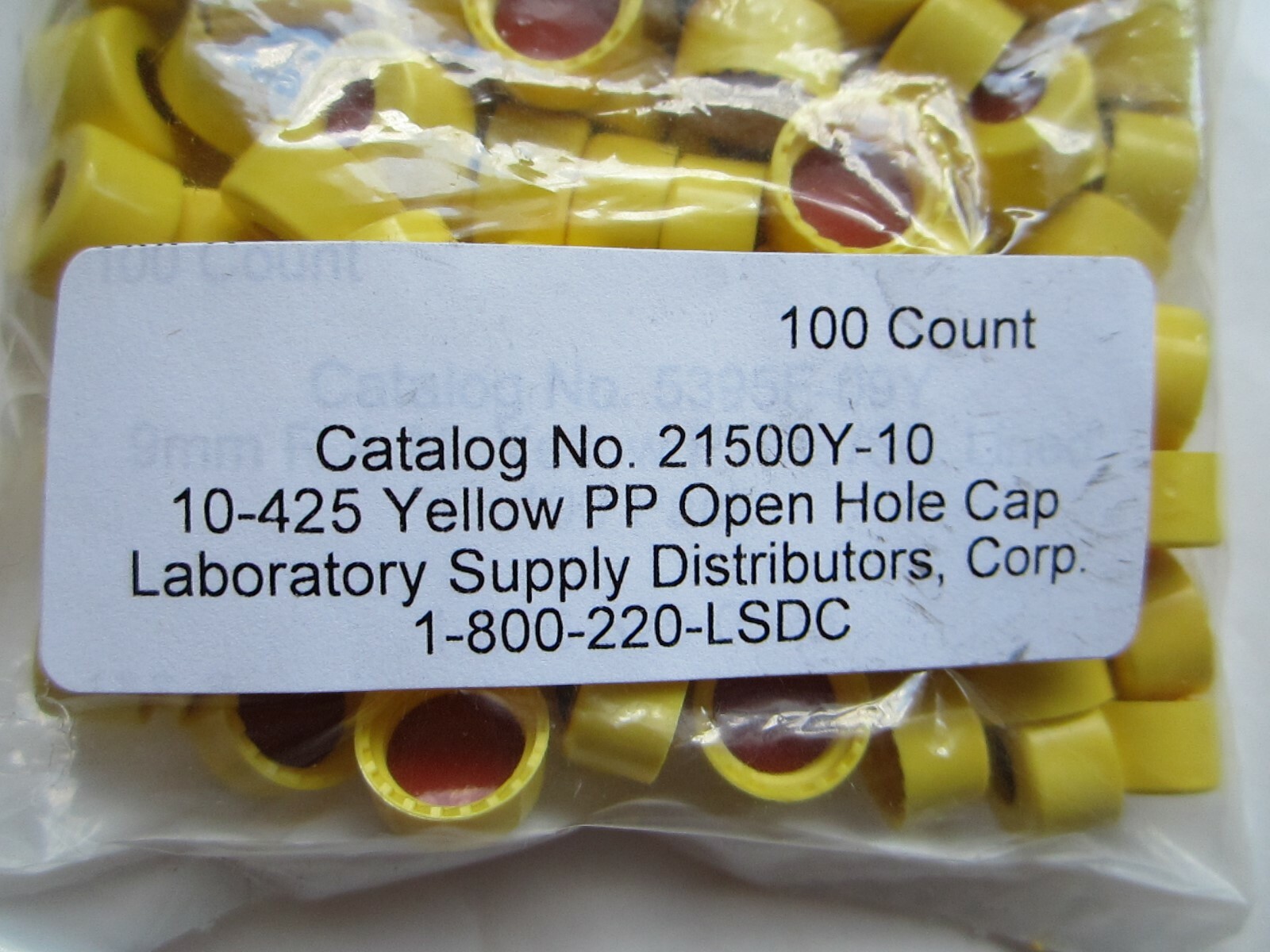 LABORATORY SUPPLY DISTRIBUTORS 10-425 VIAL CAPS 215004-10 LOT OF 400