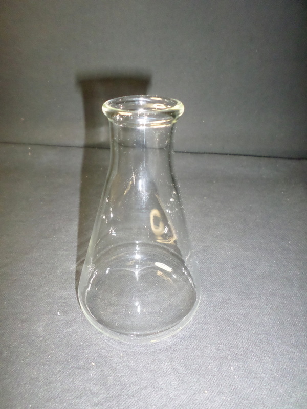 Lab Glass Generic 250mL Reinforced Beaded Top Narrow Mouth Erlenmeyer Flask