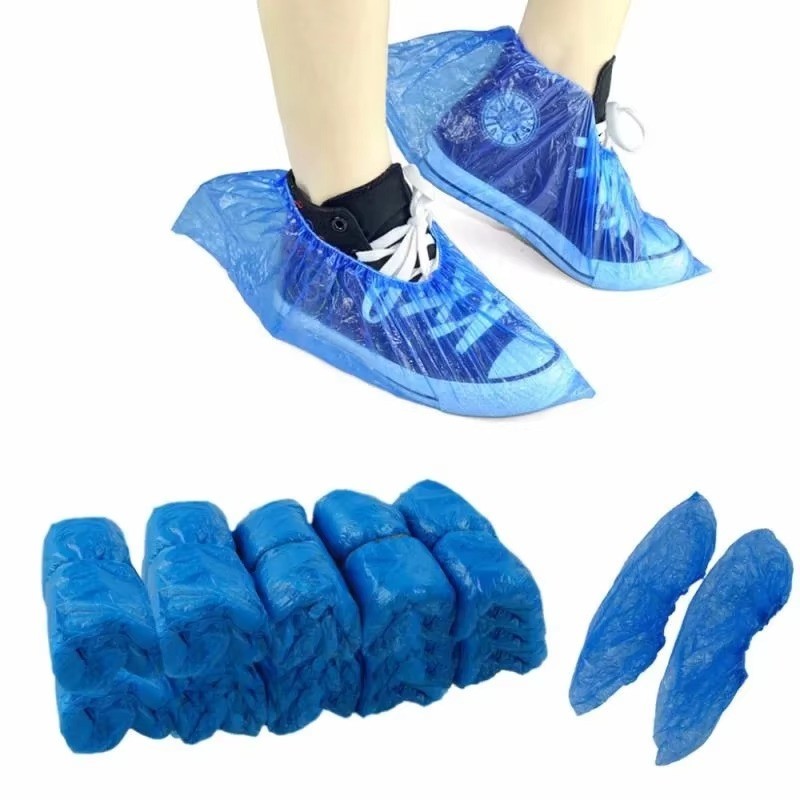 100 Pieces Disposable Plastic Shoe Cover PE Waterproof Shoe Cover for Hotel/Home