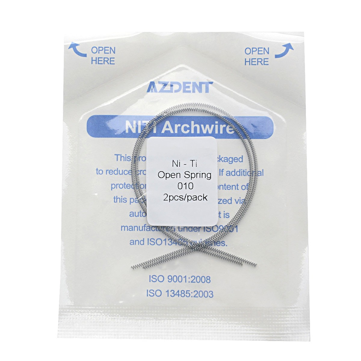 Dental Orthodontic NTIT Alloy Open Coil Springs 0.010*180mm/0.012*180mm 2pcs/PK
