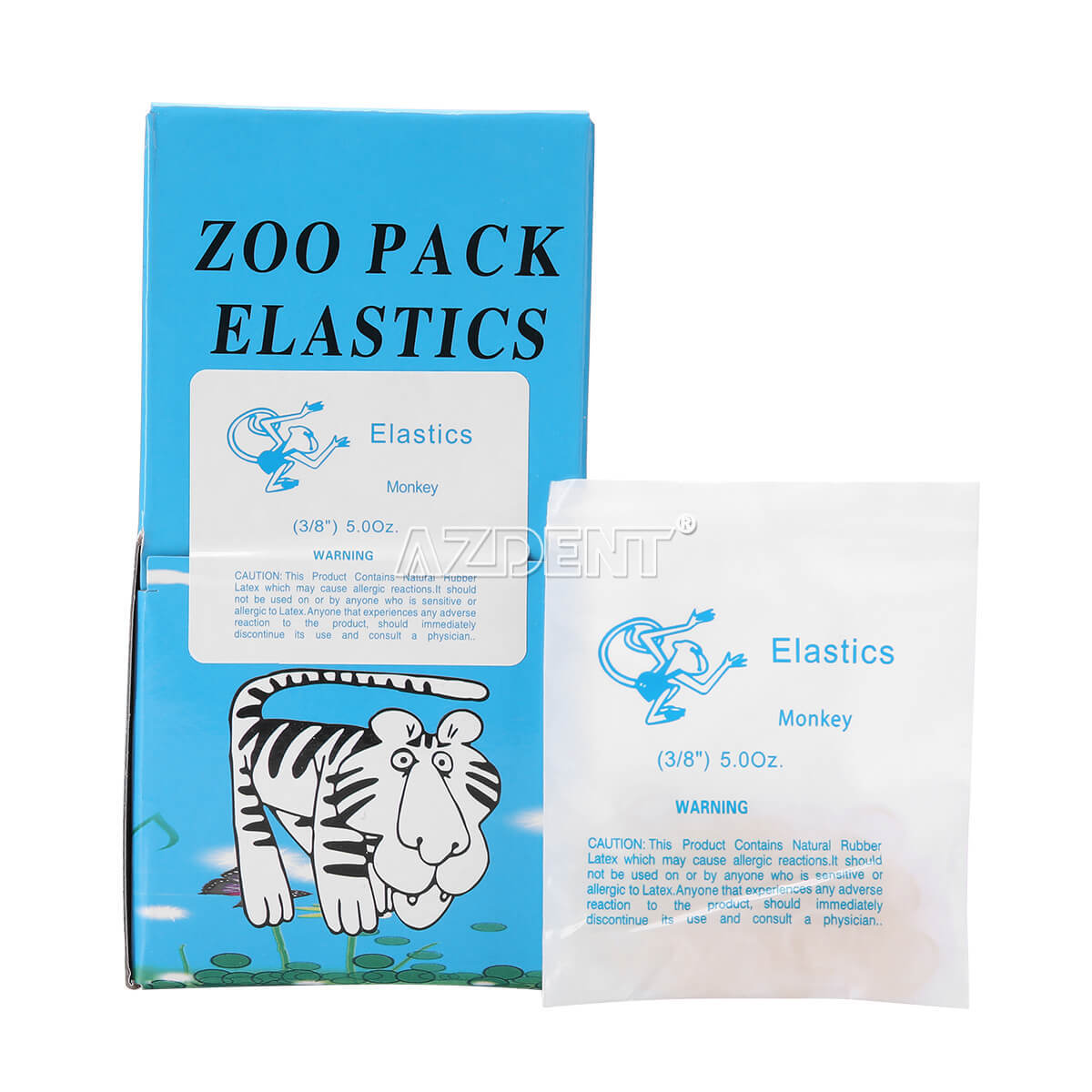 5000 piezas AZDENT Bandas goma elásticas de látex para ortodoncia Dental 3.5 OZ