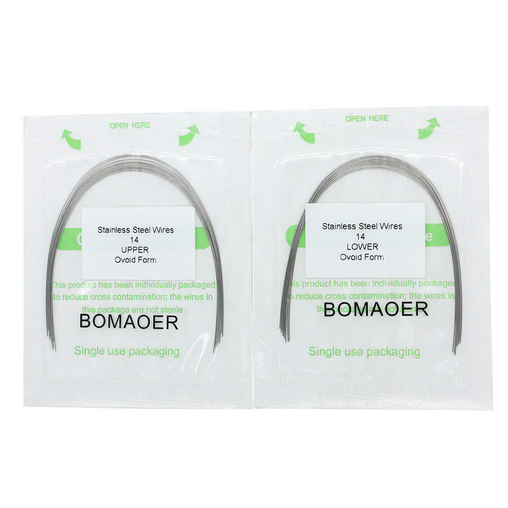 5-200 Packs Dental Orthodontic Stainless Steel Round Arch Wire Ovoid 012 Upper