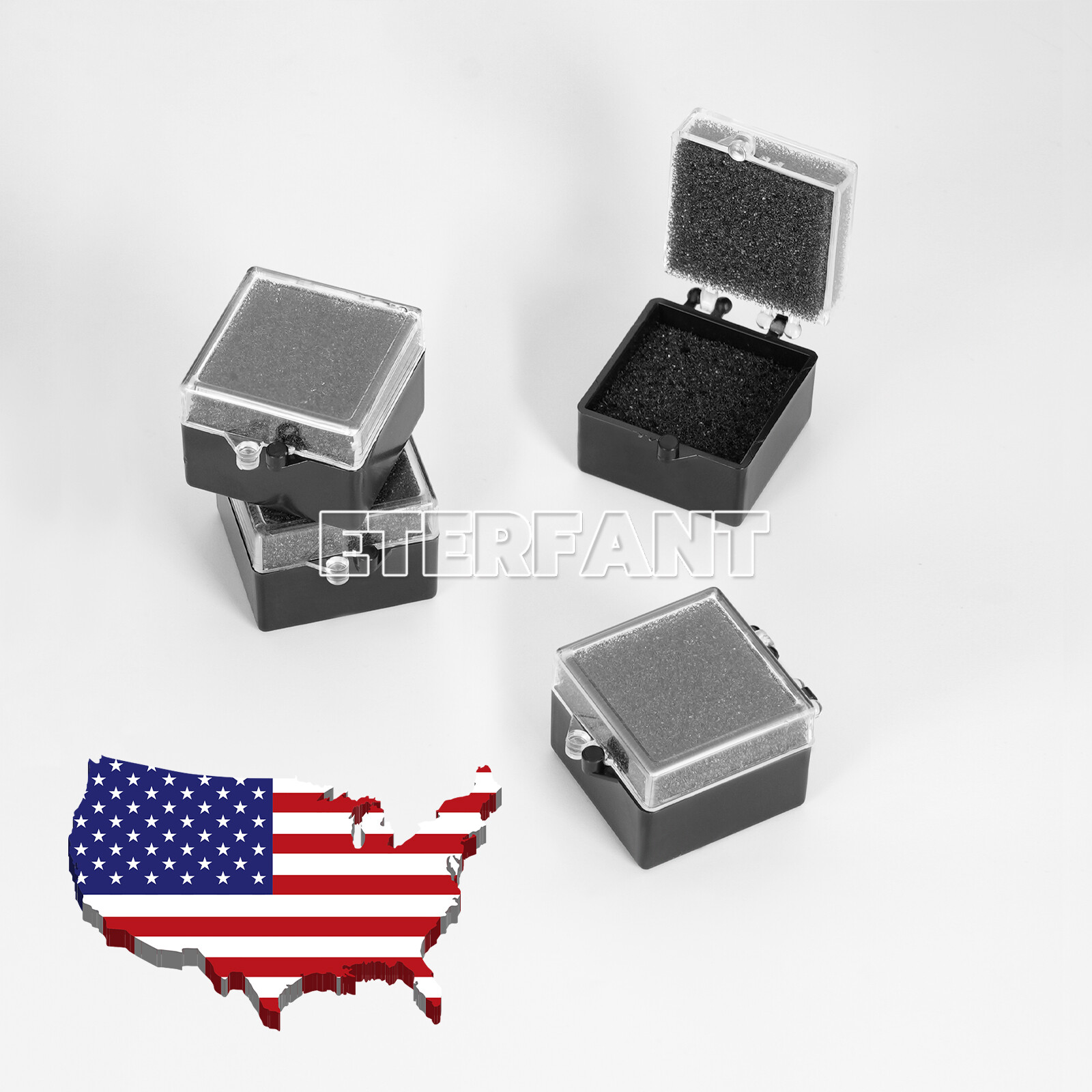 1000pcs Dental Lab Crown/Veneer/Bridge Boxes- 1”-Clear Top with Sponge Fillers