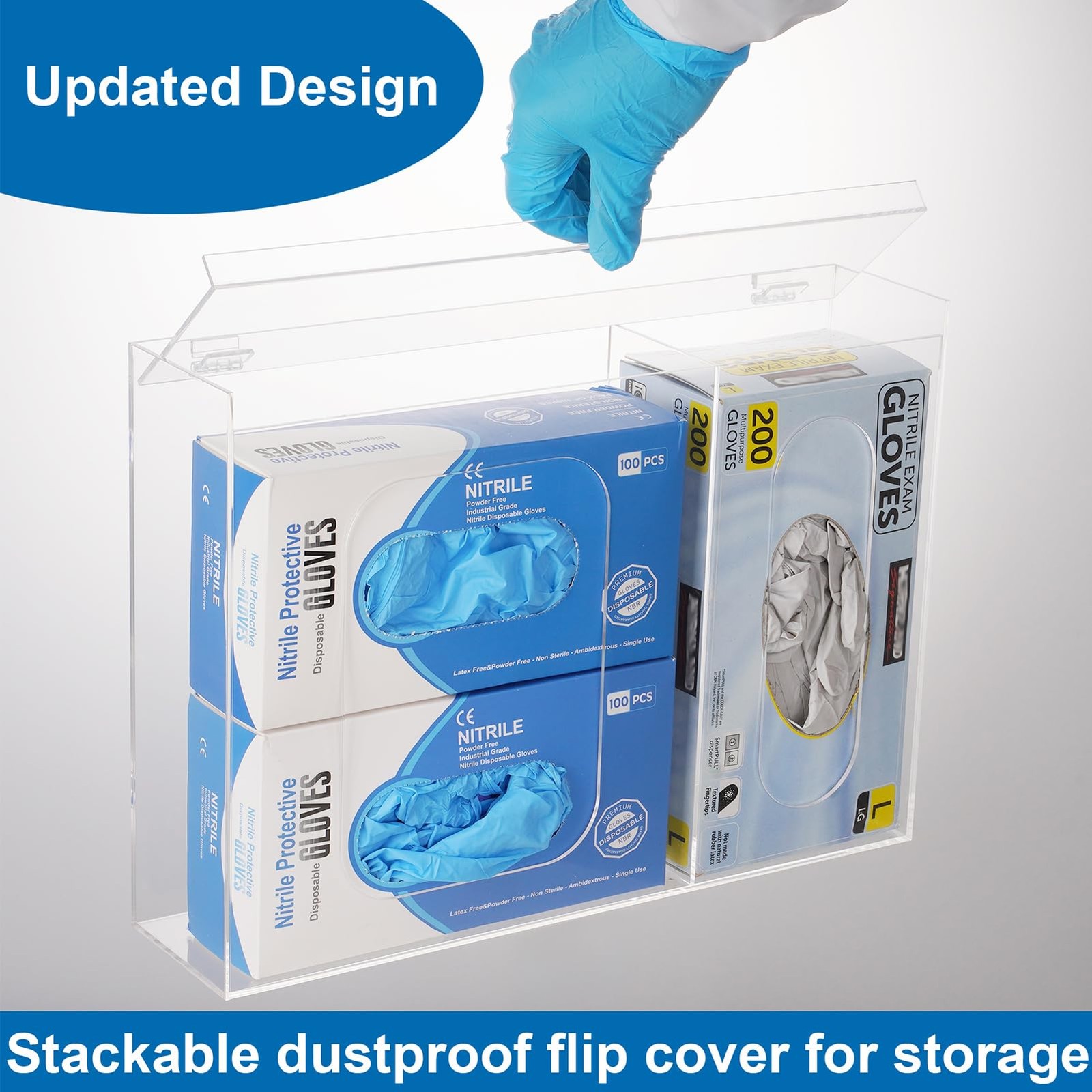 Acrylic Disposable Glove Holder for Wall Mount or Tabletop , Clear Glove Box …