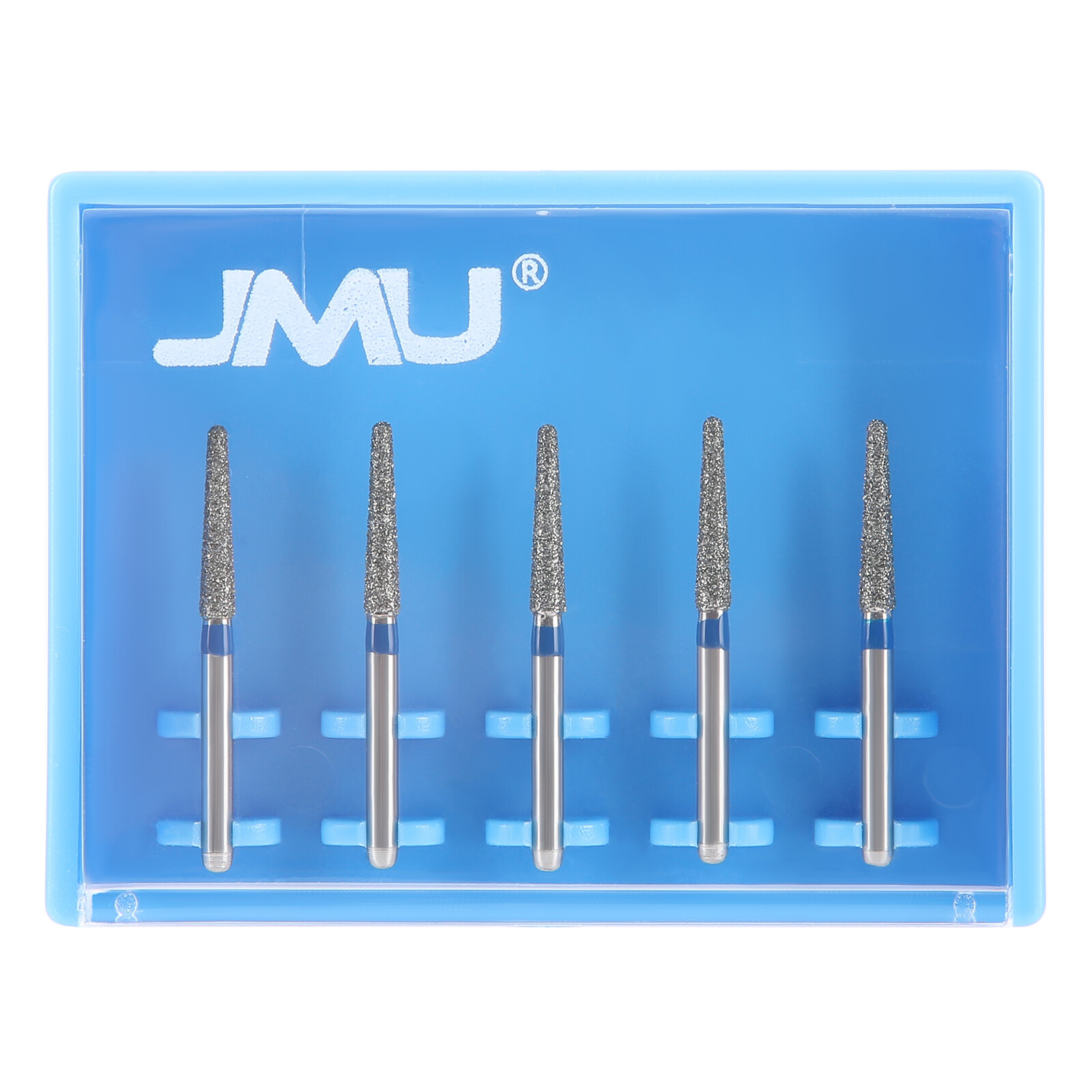 JMU Dental Diamond Burs Round End Taper FG 856 Friction Grip Burs 5Pcs/Box