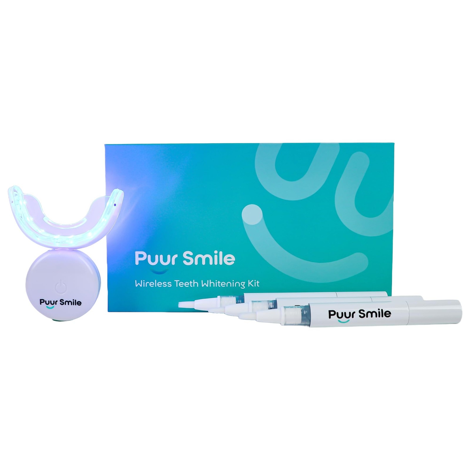 Puur Smile Teeth Whitening Kit – LED Light & 8 Ounce (Pack of 1), Multicolor