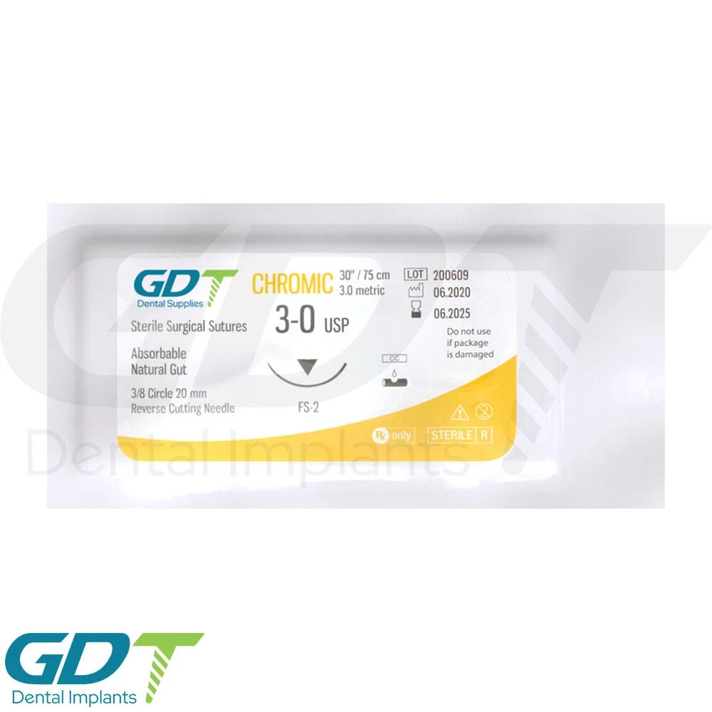 Collagen Monofilament Chr0mic Gut Sterile Sutur3s 12pcs 20mm Reverse Cutting