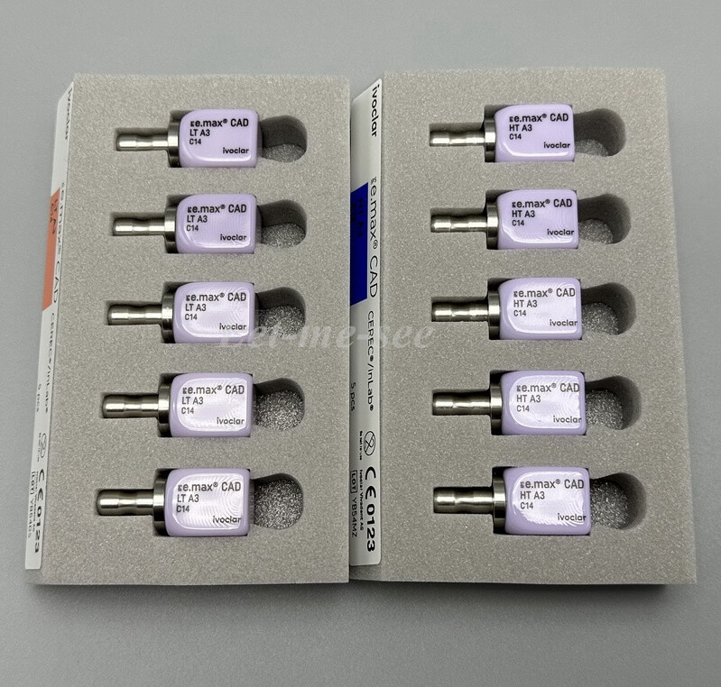 C14 Emax Dental HT/LT A1 A3 Glass Ceramic Lithium Dislicate CAD/CAM Cerec Blocks