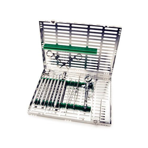 Hu-Friedy IM4169 IMS Signature Series Large 11″ Cassette 16-Instrument Green