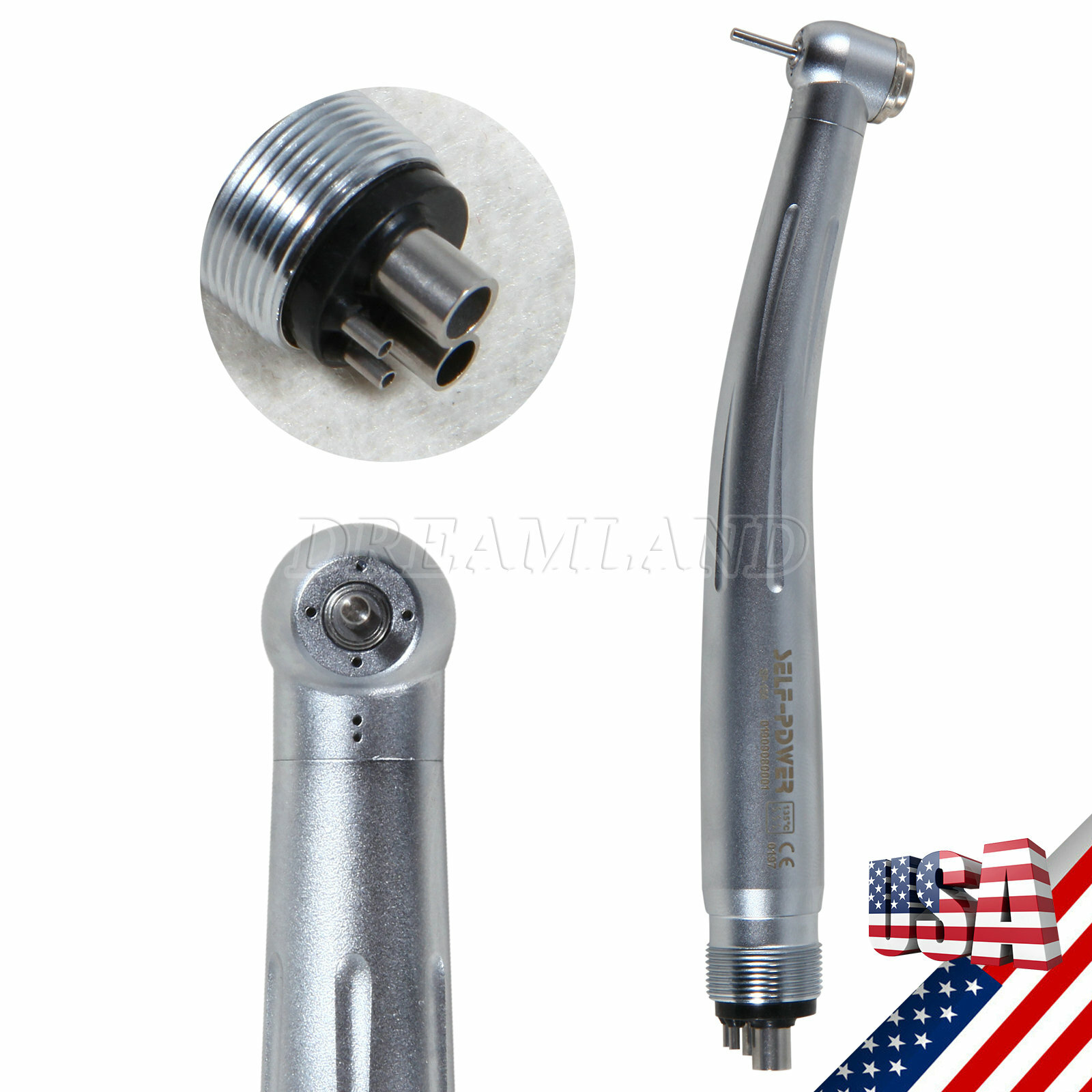 10* NSK Style Dental High Speed Handpiece Push 4HOLE Self Power US FREE SHIPPING