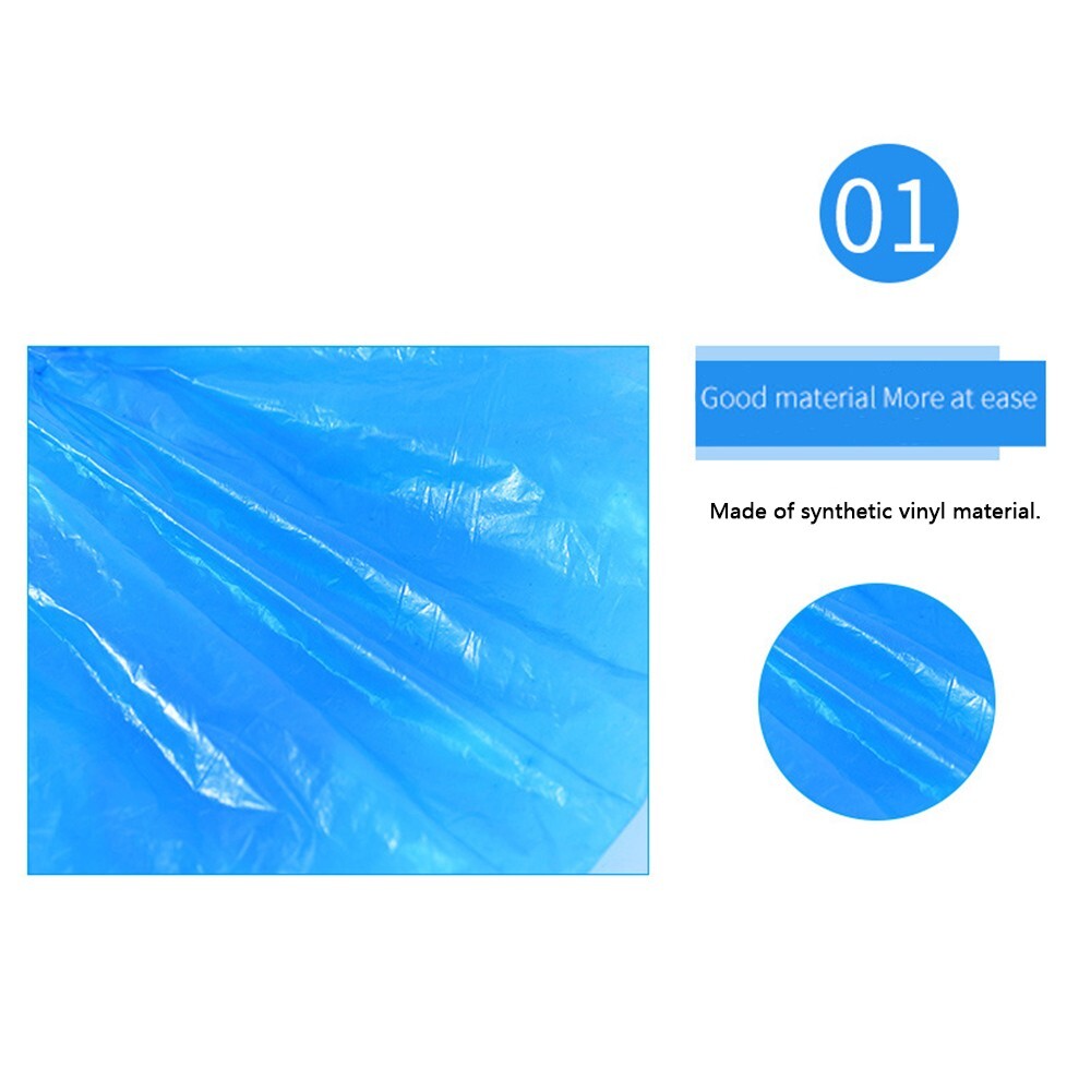 INTBUYING® 100 Pieces of Disposable Plastic Shoe Covers Portable Multipurpose