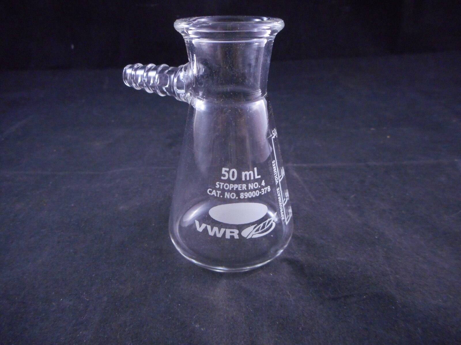 VWR Glass 50mL Micro Filtering Flask with Sidearm Tubulation ST #4 89000-378 1PK