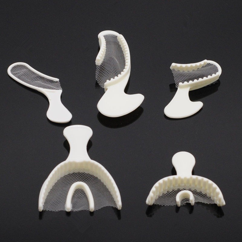 50 (1 Bag) Dental Bite Registration​ Impression Triple Trays Tray Mold Posterior