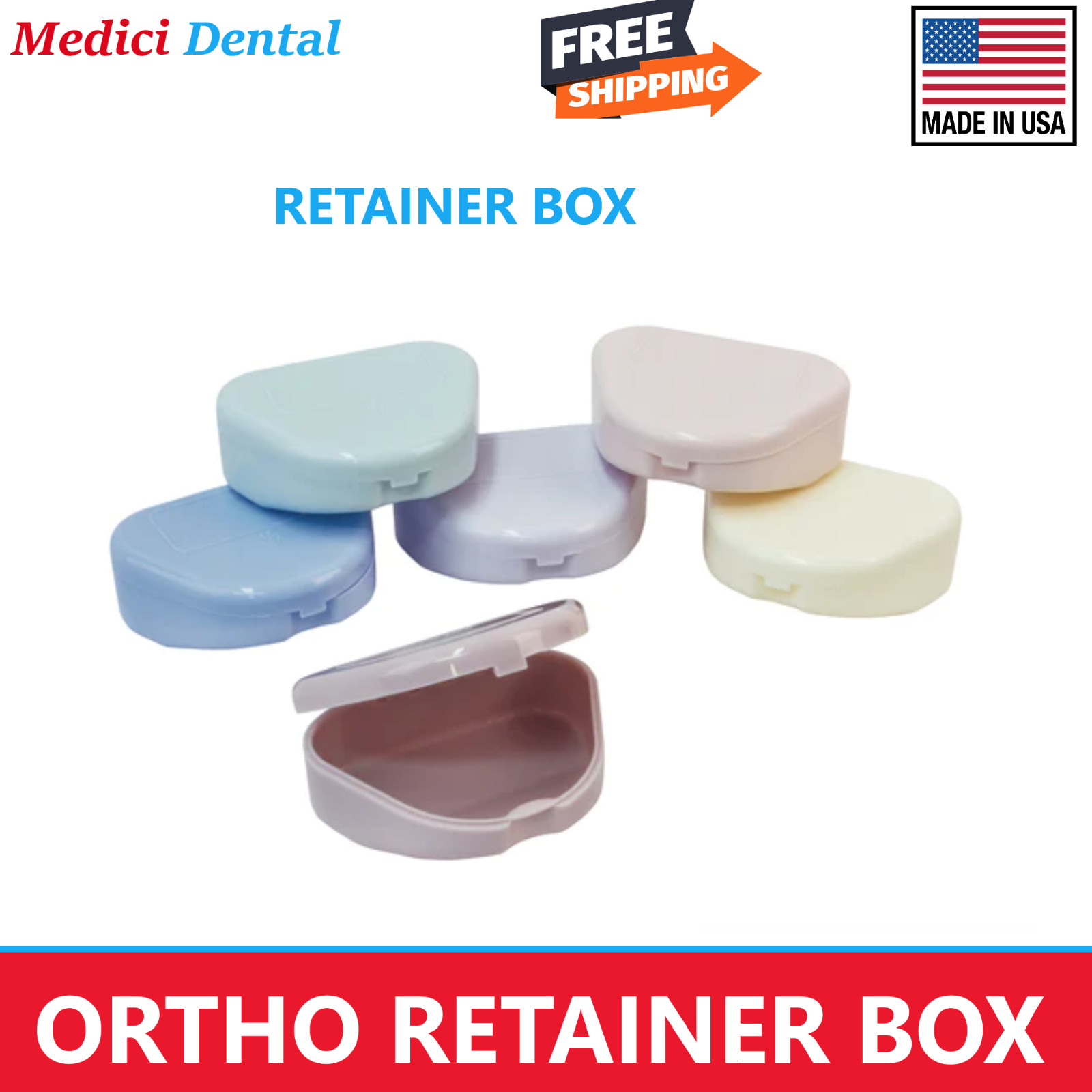 Dental Ortho Appliance Case Mini Retainer Box, 5/8″D, Pocket Size, Up to 300/Cs