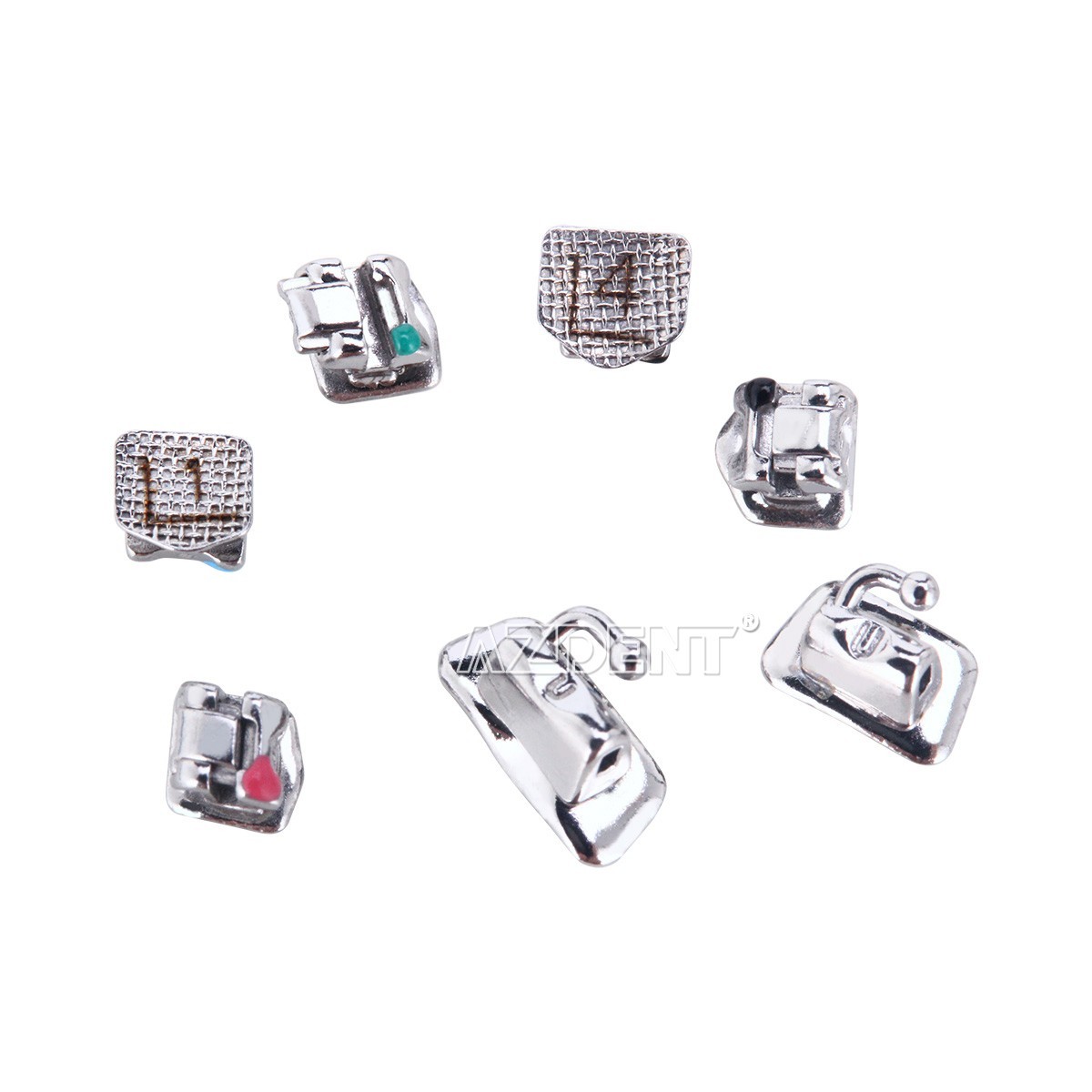 AZDENT Dental Orthodontic Metal Self-Ligating Brackets Roth 0.022″ 345 hooks