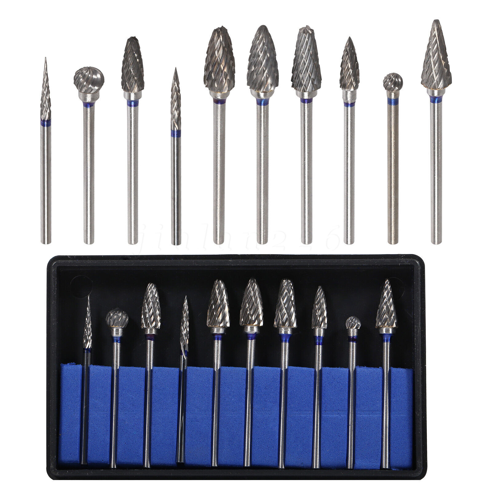 10 Pcs HP Tungsten Steel Carbide Cutter Dental Denture Burs Lab Drill Polisher P