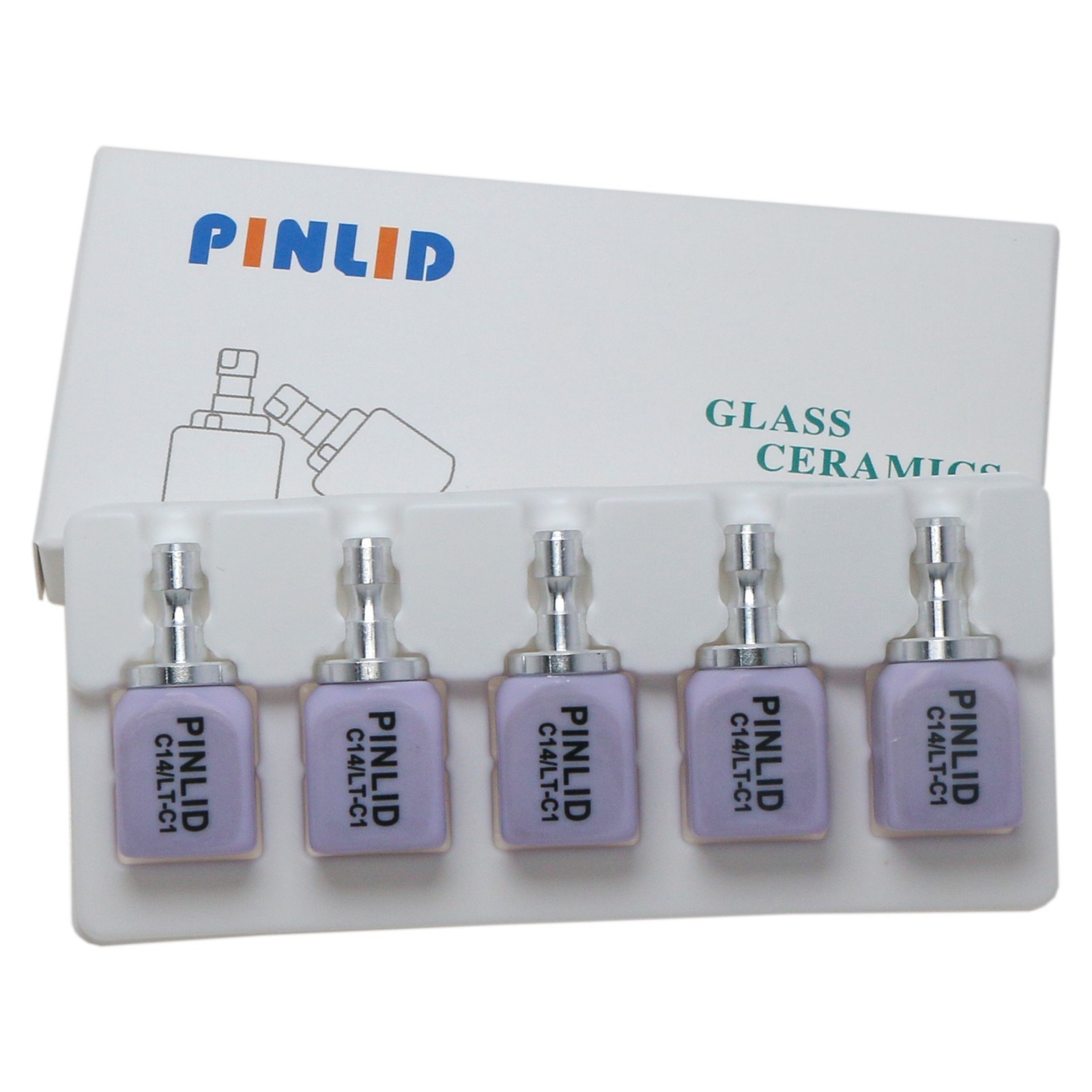 US LT C14 Dental Lithium Disilicate Blocks Glass Ceramic Emax for CEREC CAD/CAM