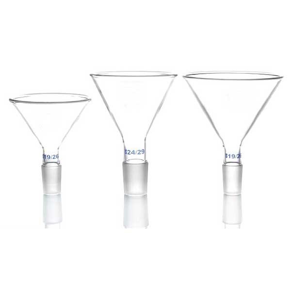Bulk Buy 50mm-150mm Transparent Glass Funnel with Standard Joint Lab Supplies CA