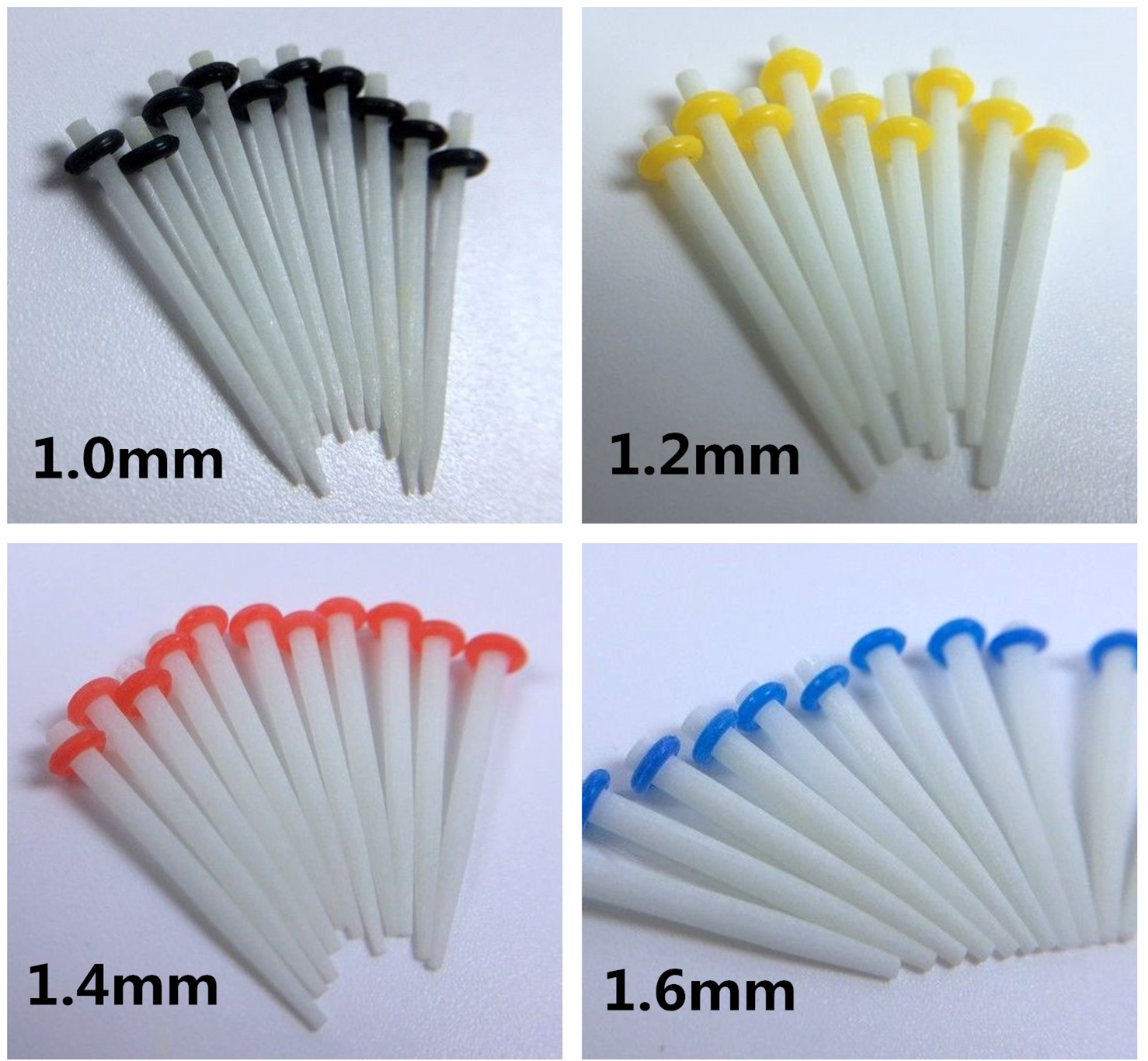 Dental Endo Fiber Post Glass Quartz Teeth Restorative 1.0 1.2 1.4 1.6 1.8 Pins