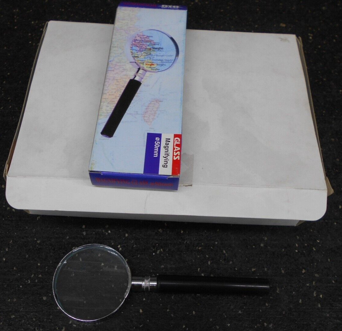 METAL FRAMED GLASS MAGNIFIER LENS 7105 3 2” DIAMETER 5x MAGNIFICATION BOX OF 12
