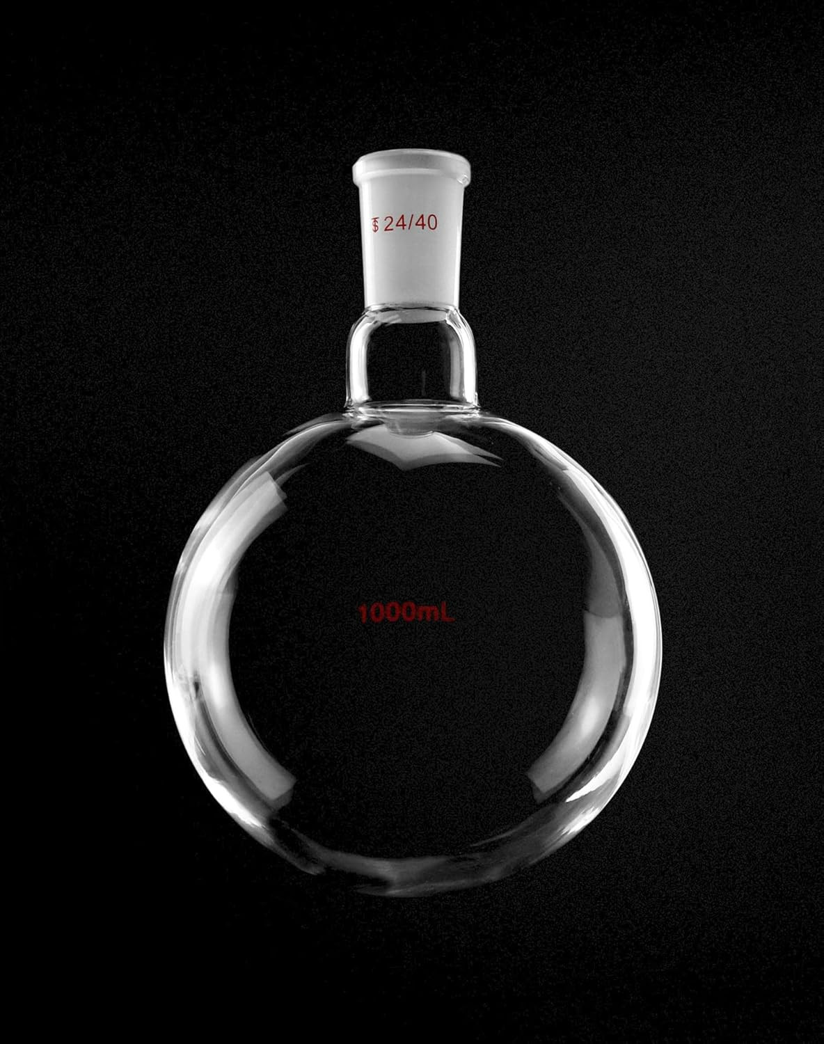 1000mL Round Bottom Boiling Flask 24/40 Single Neck Borosilicate Glass Flask Lab