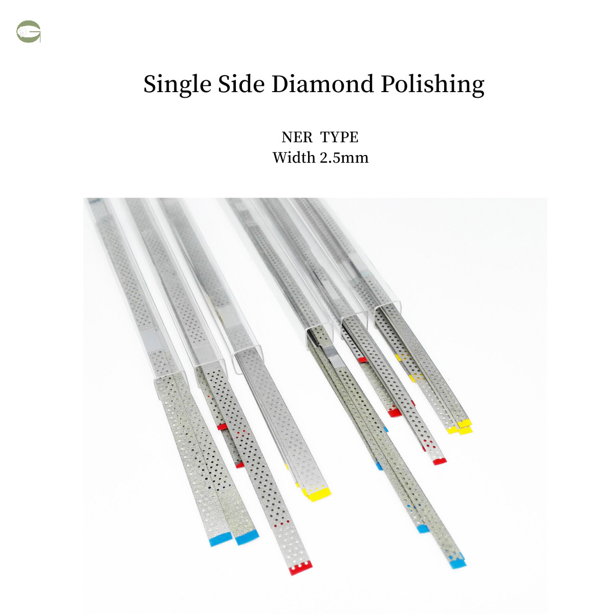 2.5mmDental Single Side Diamond Polishing Finishing Strips Metal Polishing Sands
