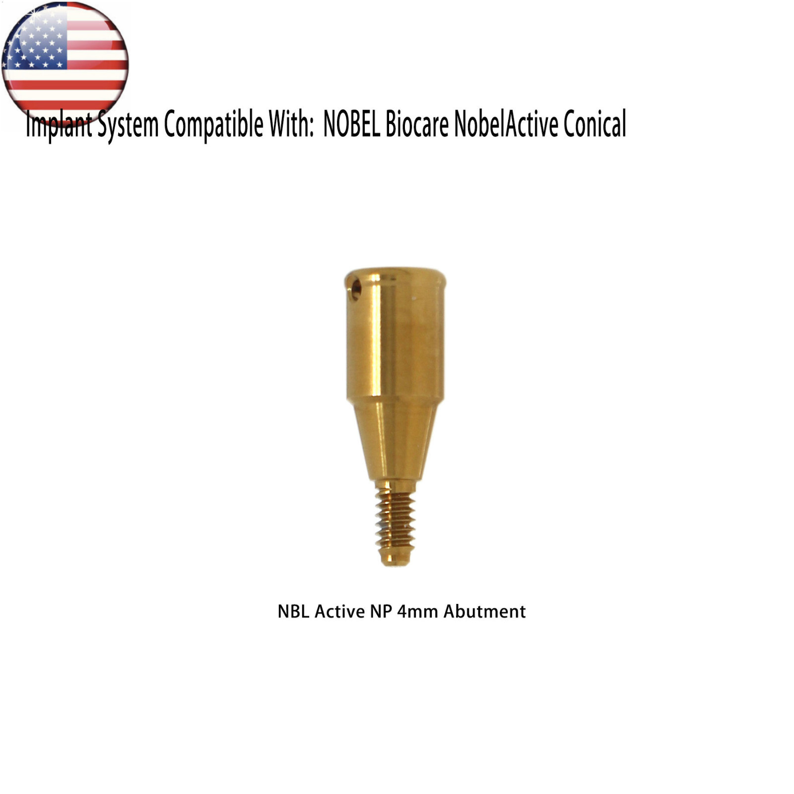 Locator Abutment for Nobel Active Biocare Conical Connection NP/RP 1-5mm Height