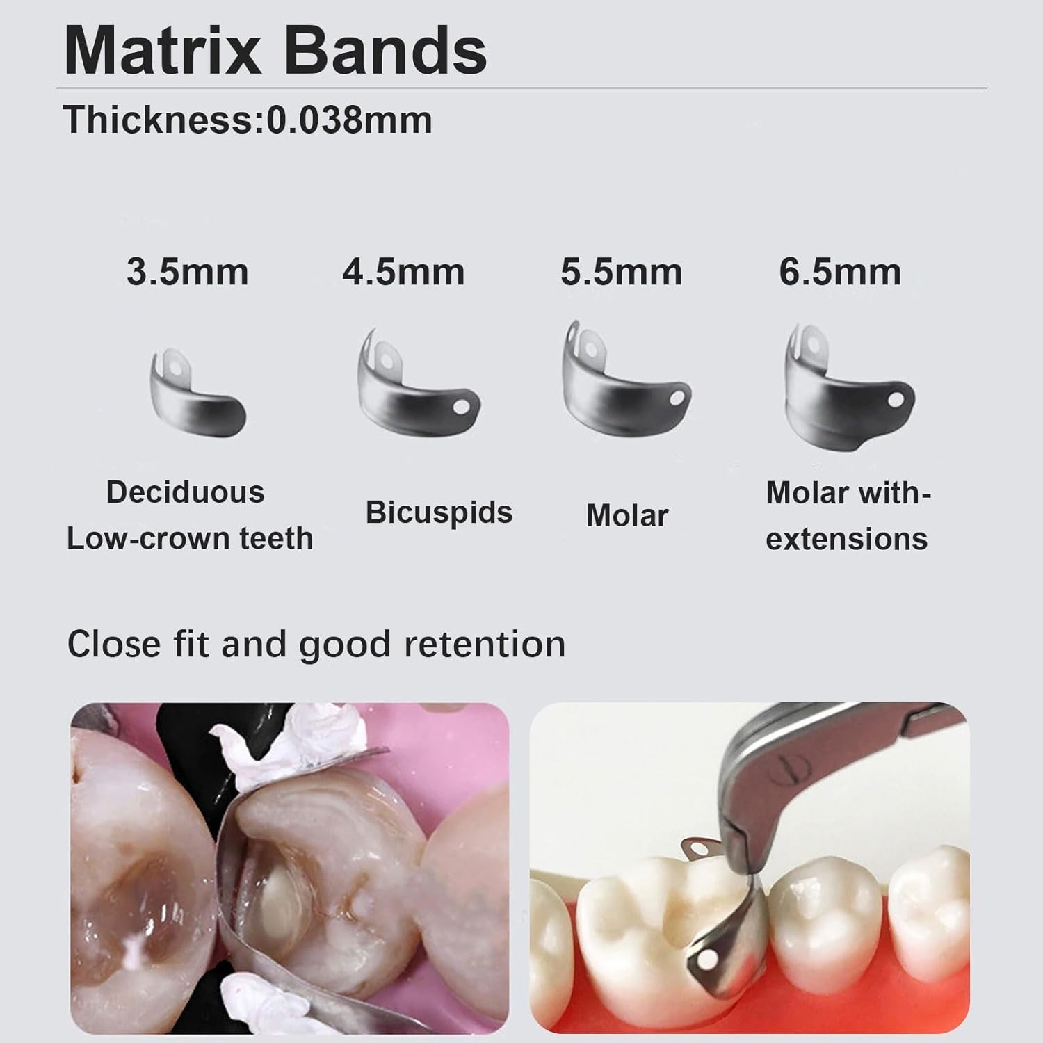 Dental Matrix Bands Ring Sectional Matrice Clamp Fit Garrison Palodent V3 System