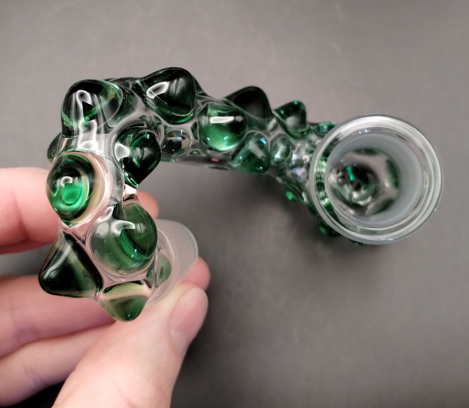 Emerald Green 18mm Female-Male Glass Drop Down Attachment Adapter