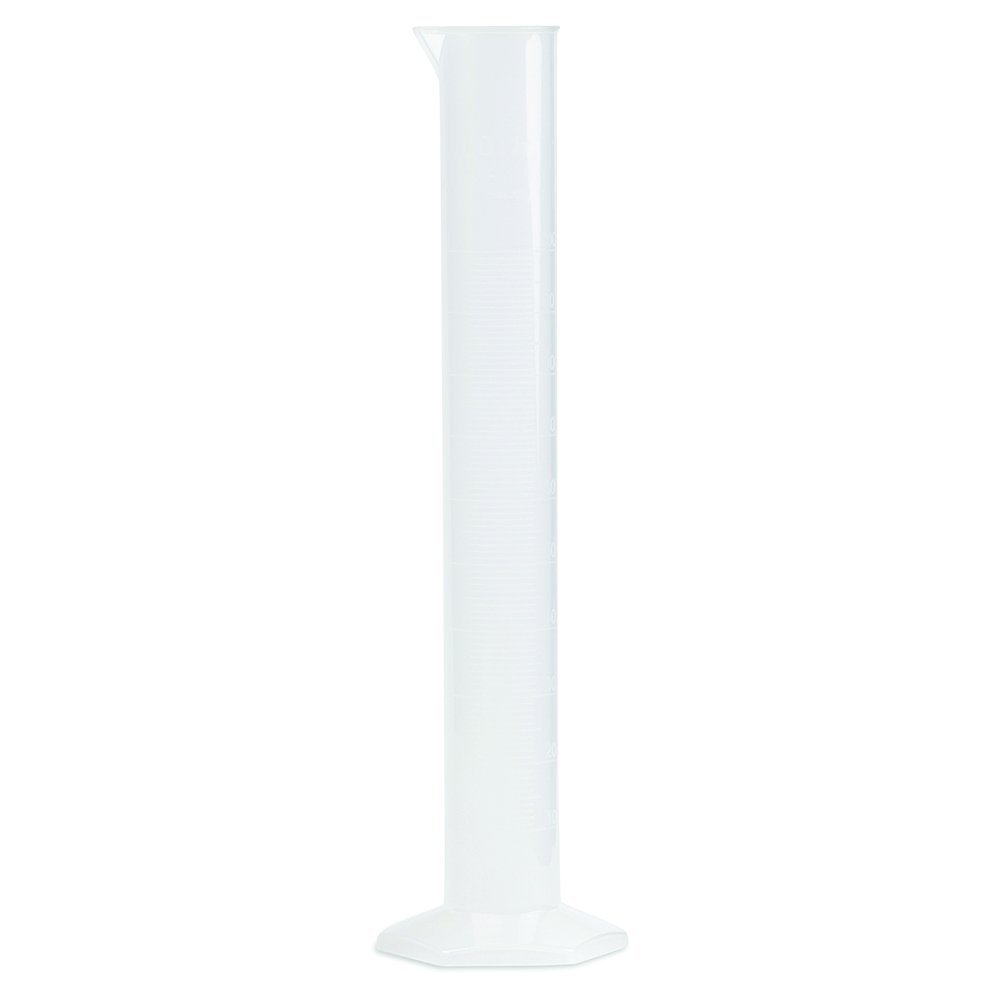 250ml Graduated Cylinder, Polypropylene, Molded Grads, Karter Scientific 229J4