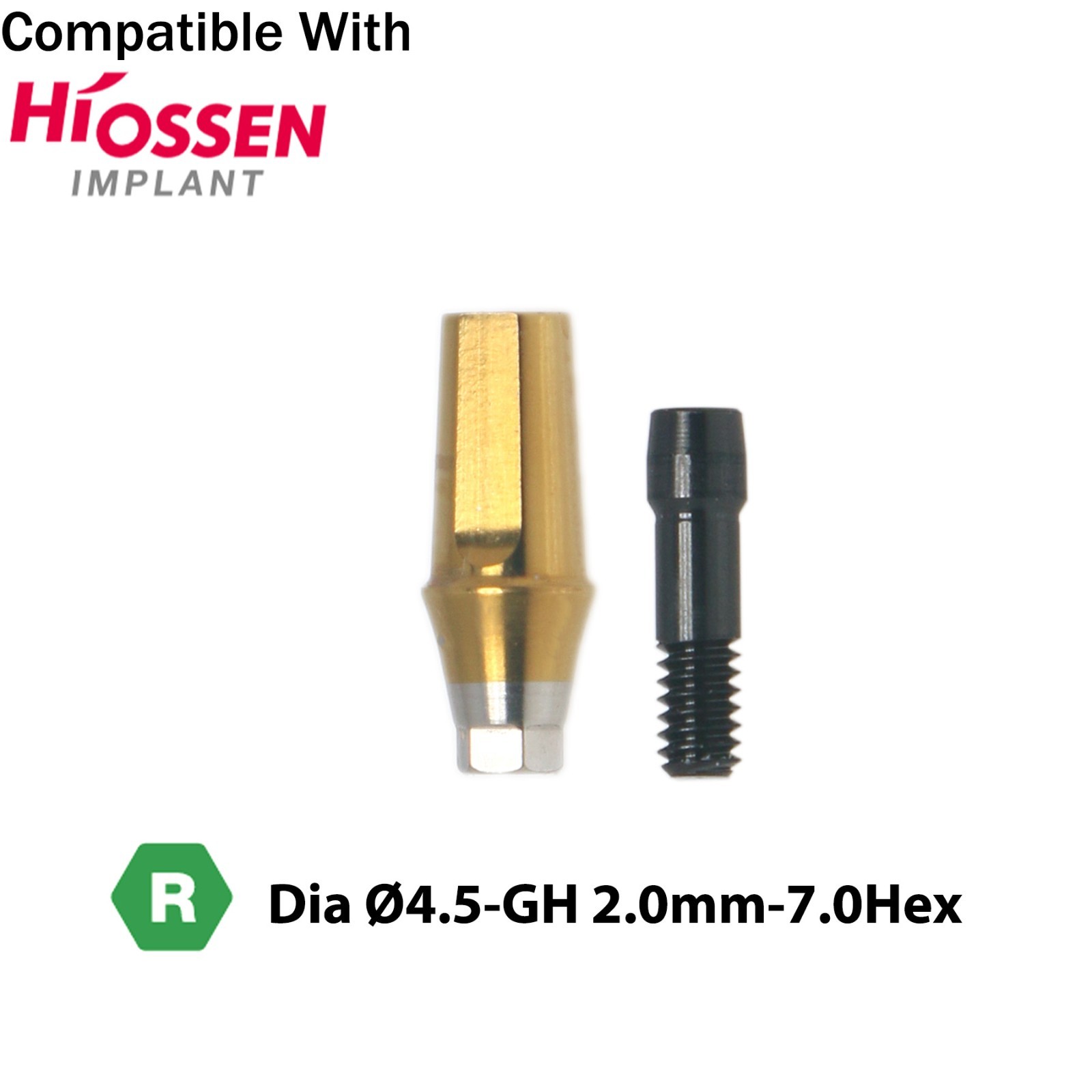 Titanium Straight Transfer Abutment Compatible with Osstem Hiossen Mini/Regular