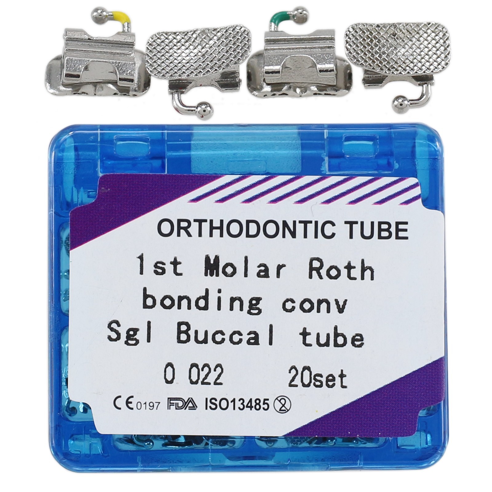 Dental Orthodontic 1st Molar Buccal Tubes Convertible Roth MBT 0.022 Bondable