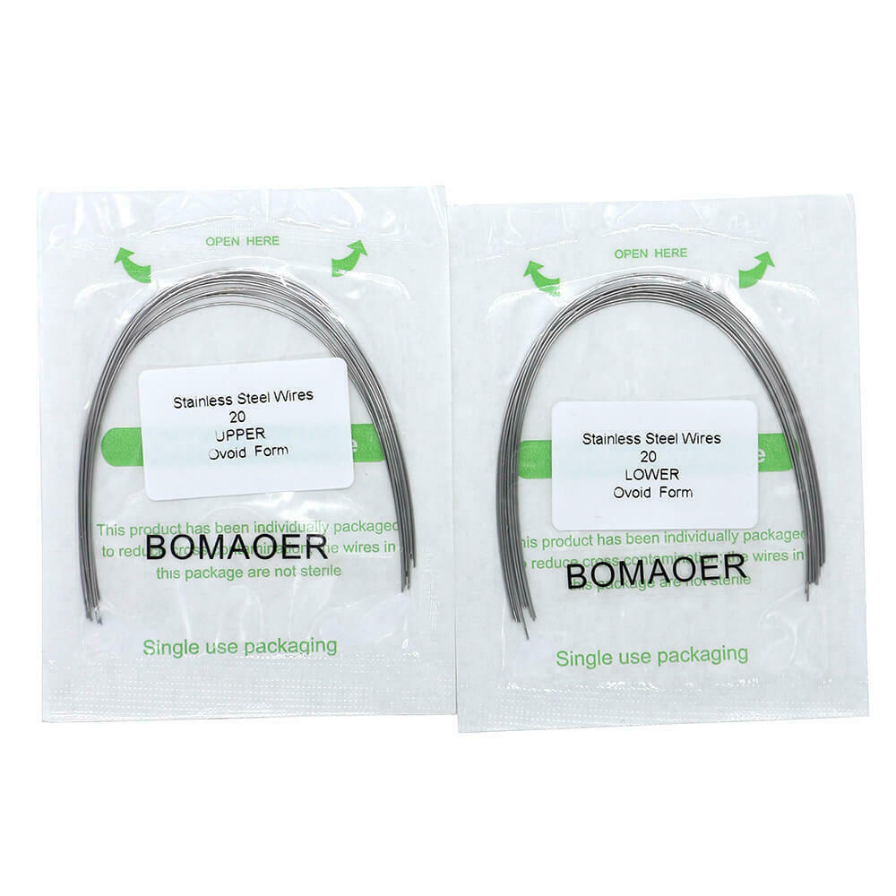 5-200 Packs Dental Orthodontic Stainless Steel Round Arch Wire Ovoid 012 Upper
