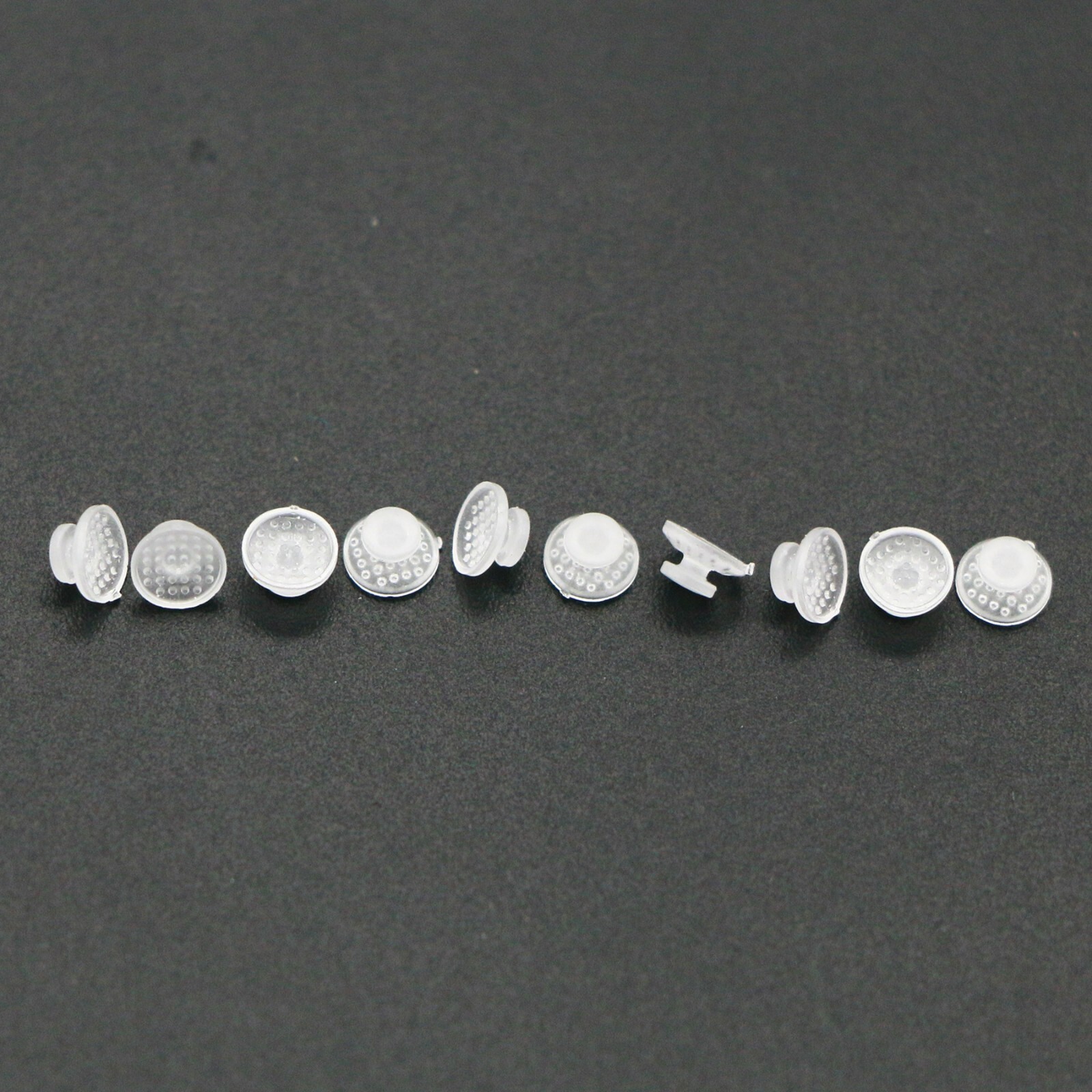 100 Pcs Dental Orthodontic Ceramic Lingual Button Clear Bondable Round Base Mesh