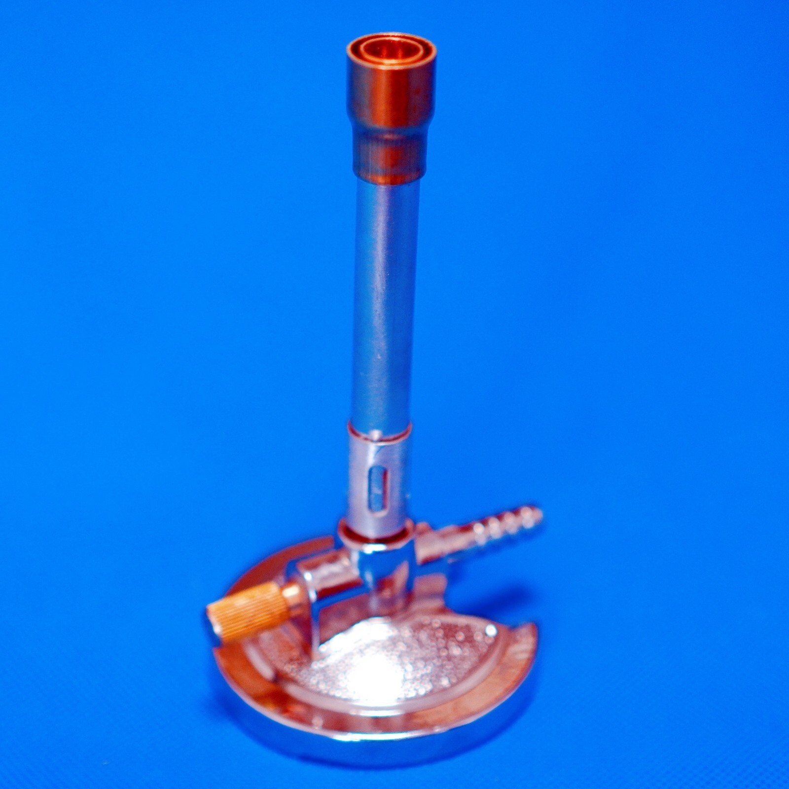 Lab Bunsen burner, used to heat lab glass flask or other glass container bottle