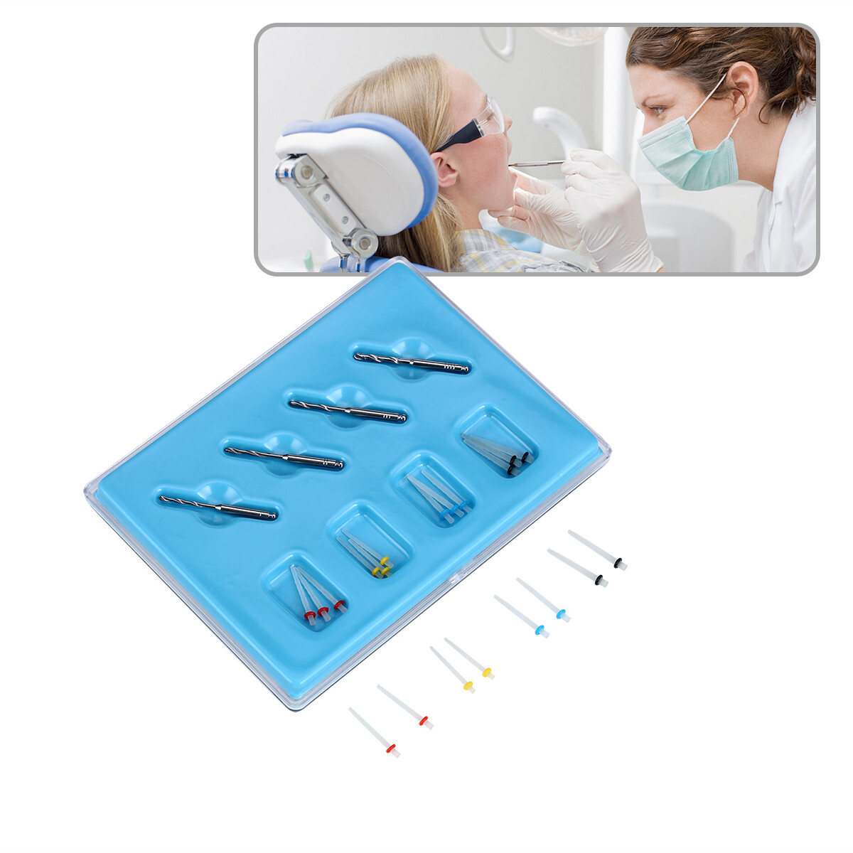 1Box Dental Endo Fiber Post Glass Quartz Teeth Restorative 1.0 1.2 1.4 1.6 1.8m